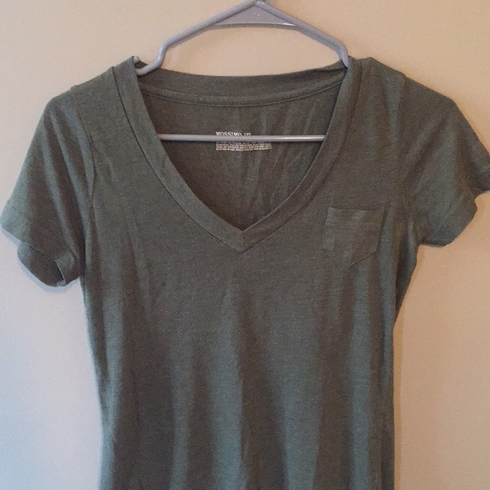 Cotton V-neck Tee